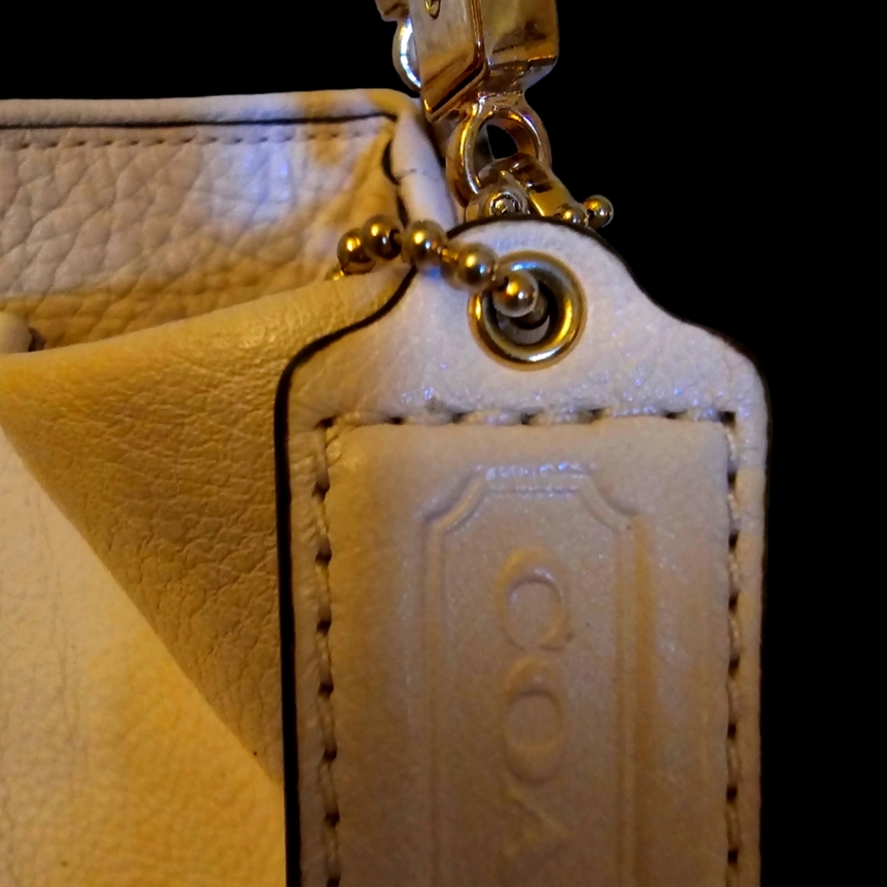 COACH cream military pocket bag